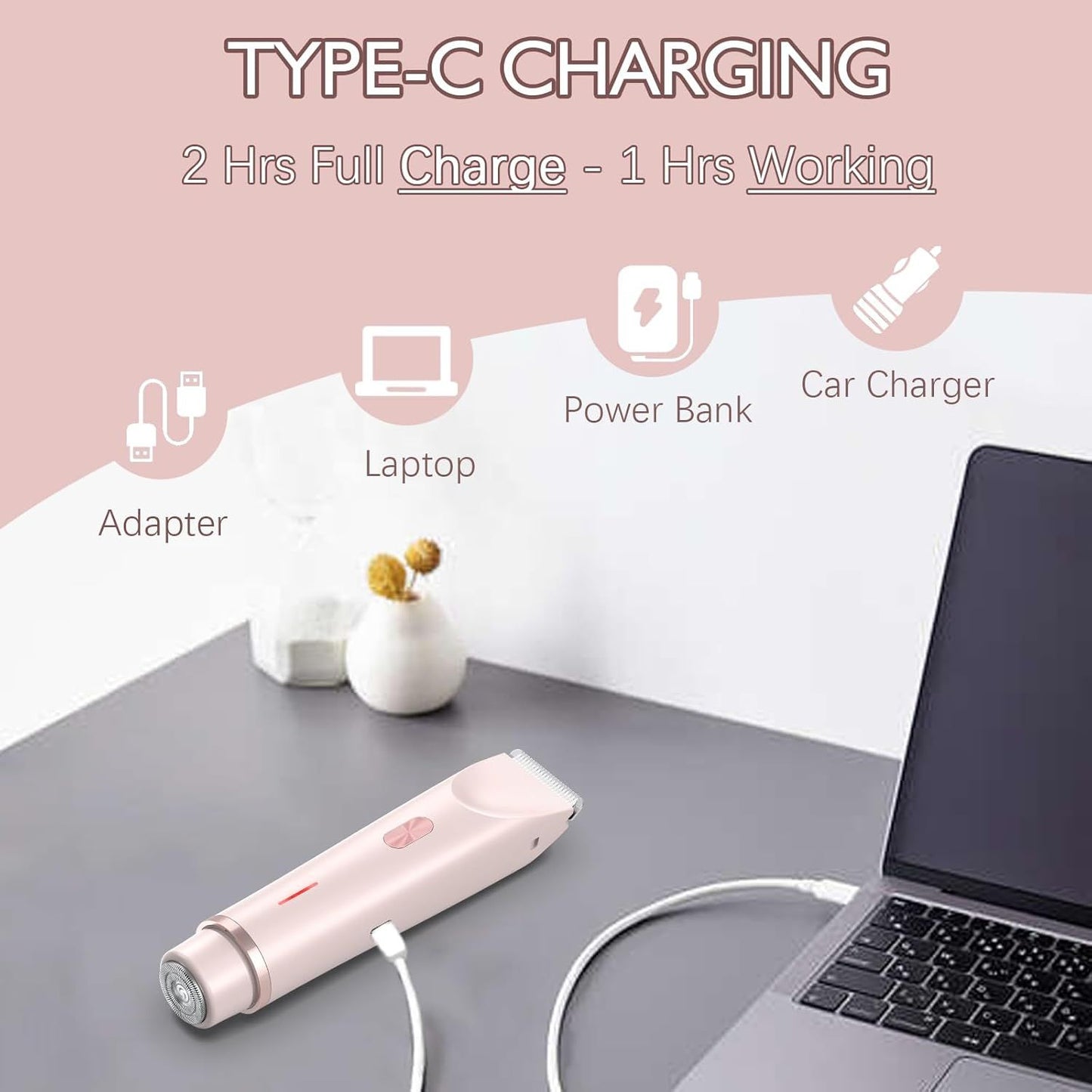 Two in One Electric Painless Women's Trimmer