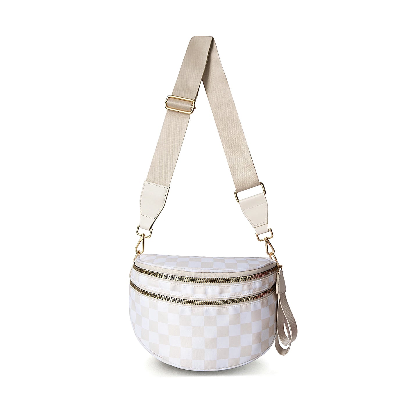 VYXELLE Checkered Crossbody Bag - Adjustable Fanny Pack