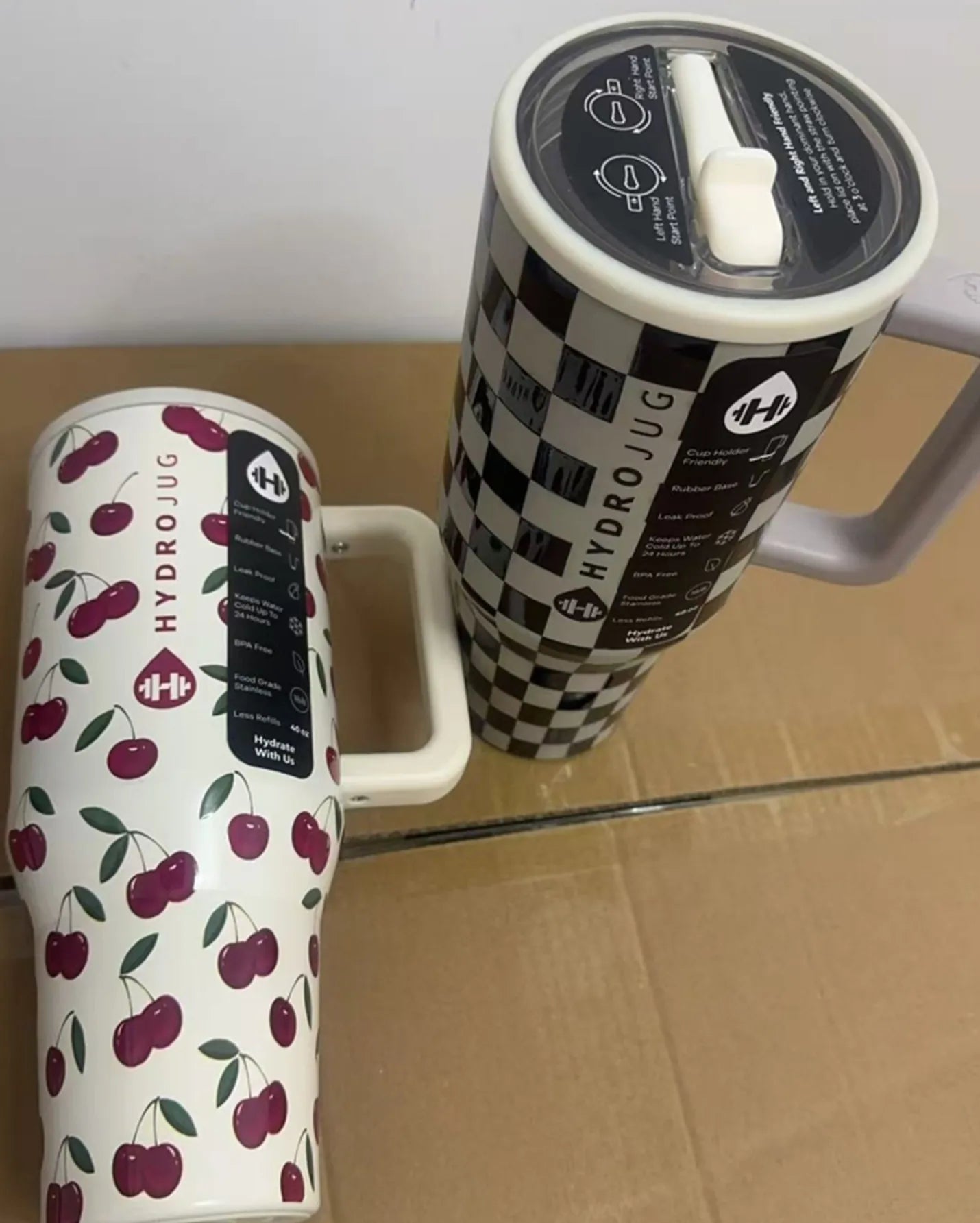 HydroJug Tumbler 32OZ/40OZ Traveler Straw Lid Stainless Steel Vacuum Insulated Car Mug Double Wall Thermal Iced Travel