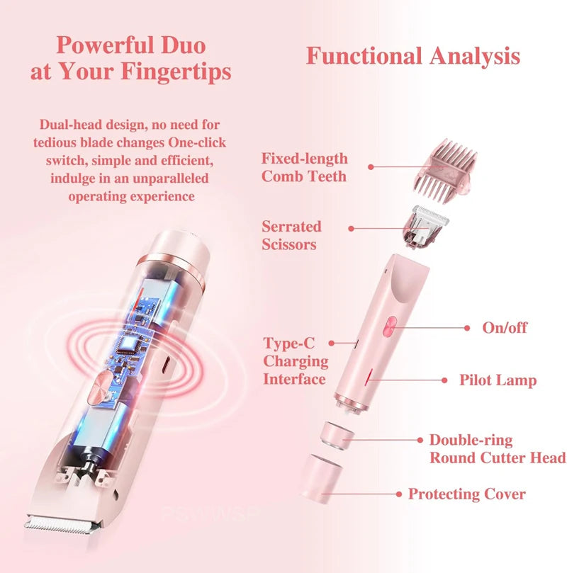 Two in One Electric Painless Women's Trimmer