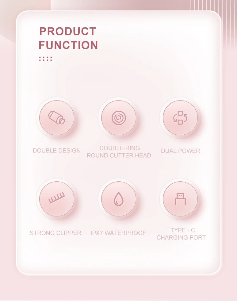 Two in One Electric Painless Women's Trimmer